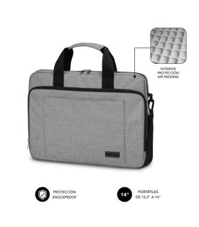 Subblim Maletin para Portatiles de hasta 14" Pulgadas - Proteccion Air Padding - Resistente Poliester Oxford - Repelente de Liqu