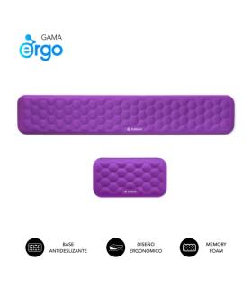 Subblim Pack Ergo Airpadding Reposamuñecas para Teclado y Raton - Espuma Viscoelastica 65D - Tejido AirMesh Transpirable - Base.