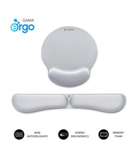 Subblim Pack Ergo MemoryFlex Alfombrilla Ergonomica para Raton y Reposamuñecas Teclado - Espuma Elastica - Microtexturizada Impe