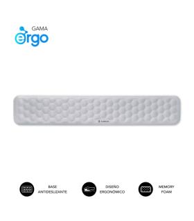 Subblim Ergo Airpadding Reposamuñecas para Teclado - Espuma Viscoelastica 65D - Tejido AirMesh Transpirable - Base Antideslizant