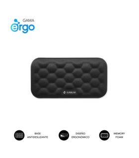 Subblim Ergo Airpadding Reposamuñecas para Raton - Espuma Viscoelastica 65D - Tejido AirMesh Transpirable - Base Antideslizante.