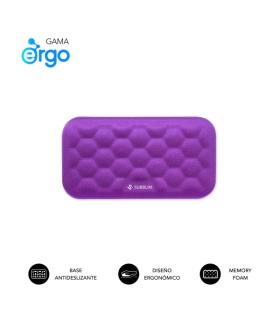 Subblim Ergo Airpadding Reposamuñecas para Raton - Espuma Viscoelastica 65D - Tejido AirMesh Transpirable - Base Antideslizante.