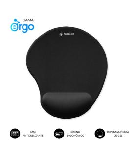 Subblim Ergo Neogel Alfombrilla Ergonomica para Raton - Espuma Elastica - Microtexturizada Impermeable - Base Antideslizante ..