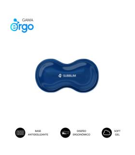 Subblim Ergo Crystal Flex Reposamuñecas para Raton - Gel Refrigerante Autoajustable - Diseño Ondulado Ergonomico - Base Antidesl