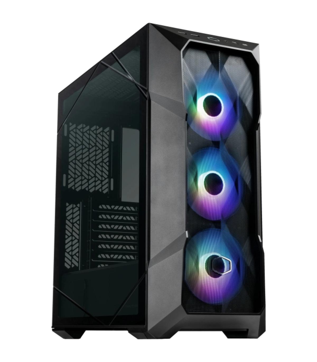 Cooler Master TD500 Mesh V2 Caja Gaming - Frontal MESH - 3 Ventiladores CF120 ARGB - Lateral Vidrio Templado - Soporta Refrigera