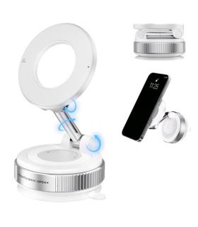 XO C169 Soporte Magnetico de Coche para Smartphones - Fijacion por Vacio - Rotacion 360º - Brazo Extensible - Multisuperficie ..