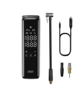 XO CZ017 Inflador de Aire Portatil - Pantalla LCD - 3 Bocas - 12V - Color Negro