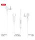 XO EP81 Auriculares Intrauditivos con Microfono - Conexion USB-C - Cable de 1.20m - Color Blanco