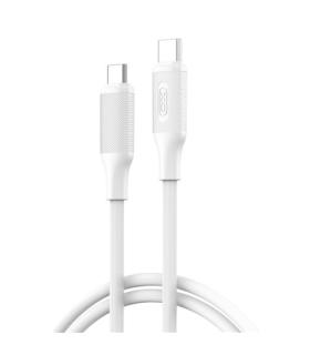 XO NBQ265B Cable USB-C Macho a USB-C Macho - 1m - 60W - Color Blanco