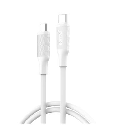 XO NBQ265B Cable USB-C Macho a USB-C Macho - 1m - 60W - Color Blanco