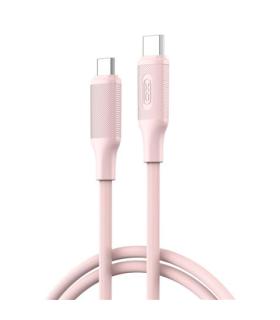 XO NBQ265B Cable USB-C Macho a USB-C Macho - 1m - 60W - Color Rosa