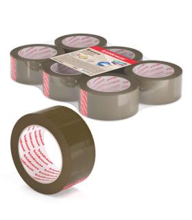 Erichkrause Precinto de Embalaje - Medidas 48mmx50m - Adhesivo de Gran Adherencia - Facil de Cortar - Color Marron Pack de 6