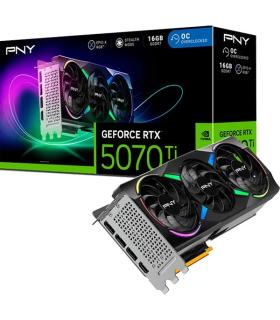 PNY GeForce RTX 5070 Ti Tarjeta Grafica 16GB GDDR7 Overclocked Triple Fan Reflex 2 AI NVIDIA DLSS4