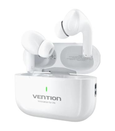 Vention Echo Lite E11 Auriculares Bluetooth 5.4 con Estuche de Carga - True Wireless - 6h Autonomia - Color Blanco