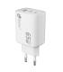 Leotec Cargador Universal 65W GAN - Ultra Slim - 2USB-C PD + 1USB-A - Color Blanco