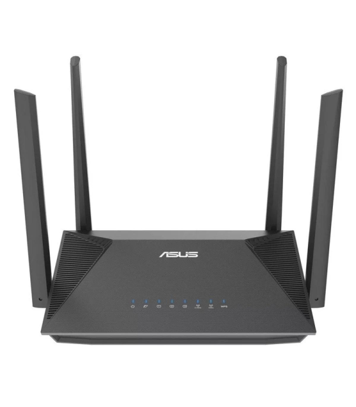 Asus RT-AX52 Router AX1800 WiFi 6 Dual Band AiMesh - Hasta 1800Mbps - 4 Puertos RJ45 LAN - 4 Antenas Externas