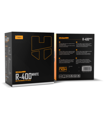 NOX Hummer NXHUMMERR400WH sistema de refrigeración para ordenador Procesador Ventilador 12 cm Blanco