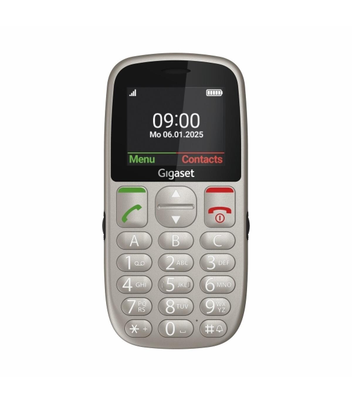 Gigaset GL395 Telefono Movil para Mayores Pantalla 2.2" - IP44 - Base de Carga - Color Gris