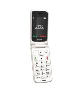 Gigaset GL595 Telefono Movil para Mayores Pantalla 2.8" -Tipo Concha - IP44 - Base de Carga - Color Blanco