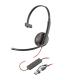 Plantronics/Poly Blackwire C3210 USB-C/USB-A Auricular Monoaural con Microfono - Almohadilla Acolchada - Controles en Cable