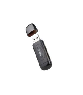 Tooq Lector de Tarjetas USB-A 3.0 - Compatible con SD, Micro SD y TF - Color Negro