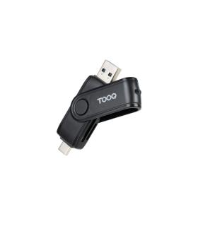 Tooq Lector de Tarjetas USB-C y USB-A - Compatible con SD, Micro SD y TF - Color Negro