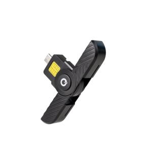 Tooq Lector de Tarjeta Inteligente y DNI - USB-C - Compatible con DNI 4.0 y Documento de Identidad de Portugal - Color Negro