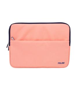 Milan Coleccion 430 Funda para Portatil hasta 13" - Forro Atercipelado - Bolsillo Delantero - Cierre de Cremallera - Color Rosa