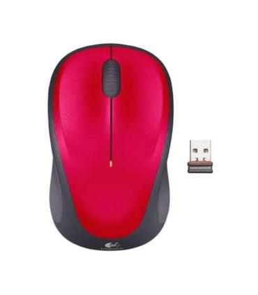 Logitech M235 Raton Inalambrico 1000dpi - 3 Botones - Uso Ambidiestro - Color Rojo