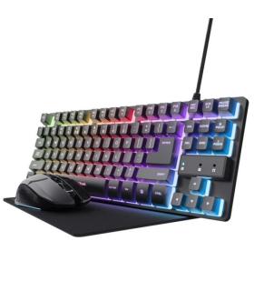 Trust GXT 794 Pack Gaming Teclado Thado TKL Iluminacion RGB + Raton Felox Inalambrico 4800dpi Iluminacion RGB + Alfombrilla - Co