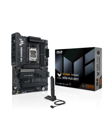 PLACA ASUS TUF GAMING X870E-PLUS WIFI7,AMD,AM5,X870E,4DDR5,256GB,1HDMI+2USB4,4SATA3+4M.2,2.5GBLAN+WIFI7+BT5.4,9USB3.2,ATX