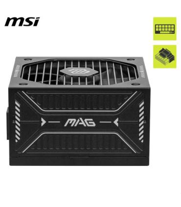 FUENTE ALIMENTACION MSI MAG A750GLS PCIE5,PSU,750W,80 PLUS GOLD,MODULAR,120MM,ACTIVE PFC,PCI-E 5.0 (16 PIN)X1,PCI-E (6+2 PIN)X4,
