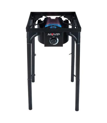 Muvip MV0633 Fogon de Gas Alta Potencia - Quemador de Hierro Fundido - Potencia 4,6kW - Estructura Reforzada - Llave de Regulaci