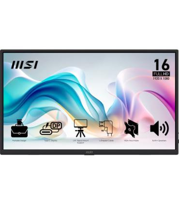 MSI PRO MP165 E6 monitor o TV portátil Monitor portátil Negro 39,6 cm (15.6") LED 1920 x 1080 Pixeles