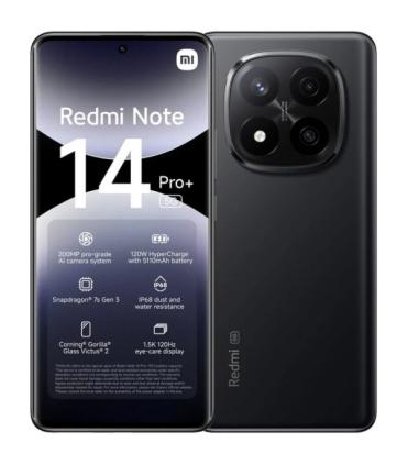 Xiaomi Redmi Note 14 Pro Plus 5G Smartphone Pantalla AMOLED 6.67" - 8GB - 256GB - Camara Principal 200MP - Bateria 5110mAh - Car