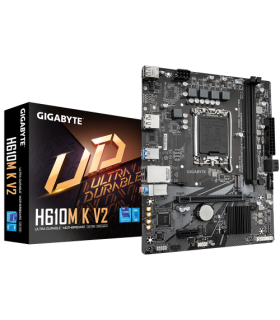 GIGABYTE H610M K V2 Placa base - Procesadores Intel Core 14ª generación, hasta 5600 MHz DDR5, 1xPCIe 3.0 M.2, LAN 1GbE, USB 3.2.