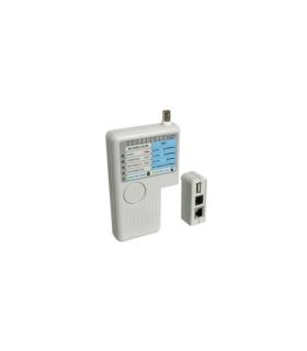 WP Testeador de Cables RJ11 / BNC 12/45 y USB - Color Gris Claro