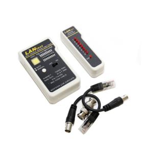 WP Testeador de Red RJ11 / RJ12 / RJ45 / BNC - Color Blanco y Negro