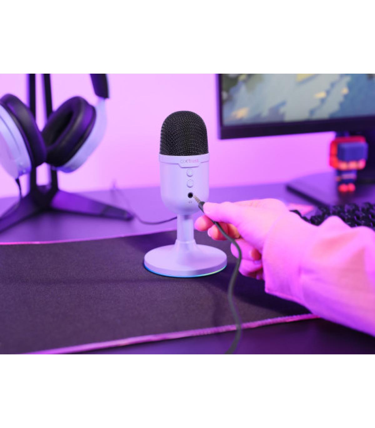 Trust GXT 234P Yunix Púrpura Micrófono de superficie para mesa