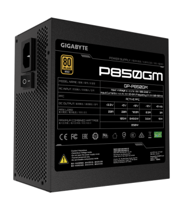 Gigabyte P850GM unidad de fuente de alimentación 850 W 20+4 pin ATX ATX Negro