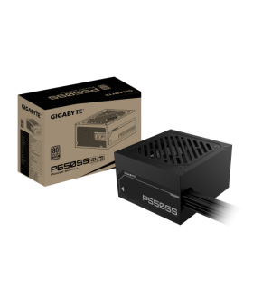 GIGABYTE P550SS Fuente de Alimentación - PCIe 5.0, 80 PLUS Silver, Ventilador de 120 mm, Compatible con ATX 3.0, Enchufe EU
