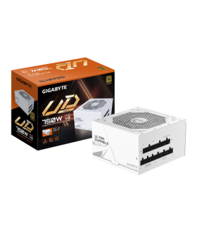 GIGABYTE UD750GM PG5 V2 ICE Fuente de Alimentación – PCIe Gen 5.1, 80 PLUS Gold, Diseño completamente modular, Ventilador de 120