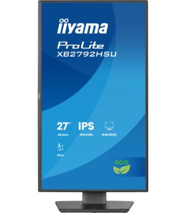 MONITOR IIYAMA PROLITE XB2792HSU-B1, 68,6 CM (27"), 1080 X 1920 PIXELES, QUAD HD, LED, 3 MS, NEGRO