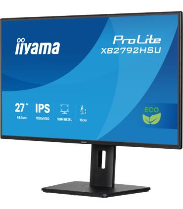 MONITOR IIYAMA PROLITE XB2792HSU-B1, 68,6 CM (27"), 1080 X 1920 PIXELES, QUAD HD, LED, 3 MS, NEGRO
