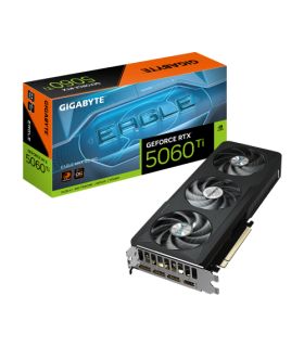 GIGABYTE GeForce RTX 5060 Ti EAGLE MAX OC 16G Tarjeta Gráfica - 16GB GDDR7, 128bit, PCI-E 5.0, 2617MHz Frecuencia del núcleo, 3.