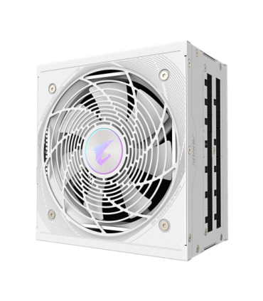 GIGABYTE AORUS ELITE P850W ICE Fuente de Alimentación - PCIe 5.0, 80 PLUS Platinum, Diseño completamente modular, Ventilador..