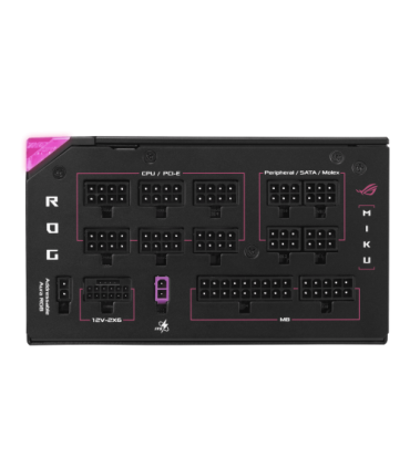 ASUS ROG -THOR-1200P3-MIKU unidad de fuente de alimentación 1200 W 20+4 pin ATX ATX Multicolor