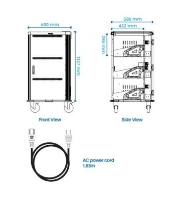 Ewent EW1700 – Armario de carga inteligente 30 portátiles