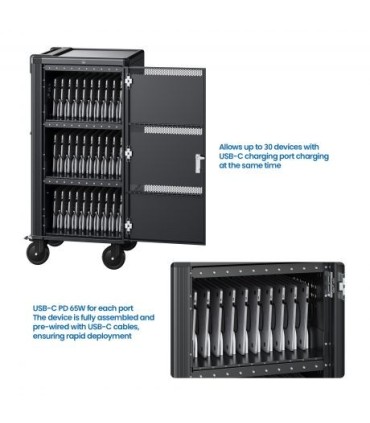Ewent EW1702 – Armario de carga USB-C PD 30 dispositivos