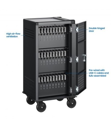 Ewent EW1702 – Armario de carga USB-C PD 30 dispositivos